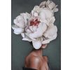 Placa De Parede Decorativa | EPIKASA Impressao Em Tela Mulher E Flores 02, Cor-De-Rosa, 50X3X70 Cm, Epikasa