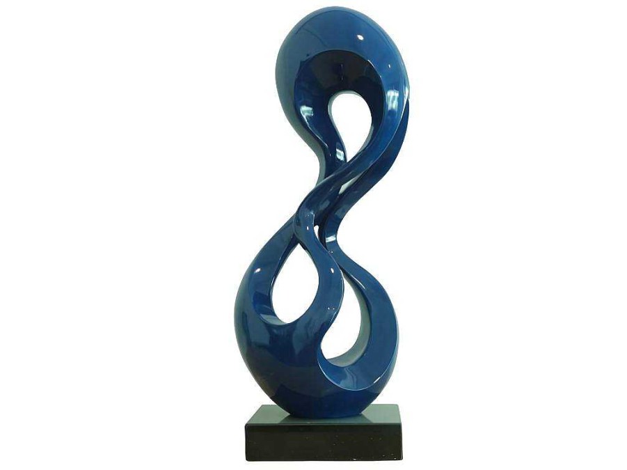 Estatua | OZAIA Grande Estatua Cecilia Em Resina Azul Noite - L.25 X A.79 Cm