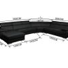 Sofa Panoramico | Vente-unique Grande Sofa De Canto Panoramico 7 Lugares Em Pele Branco - Canto Esquerdo - Elevanto