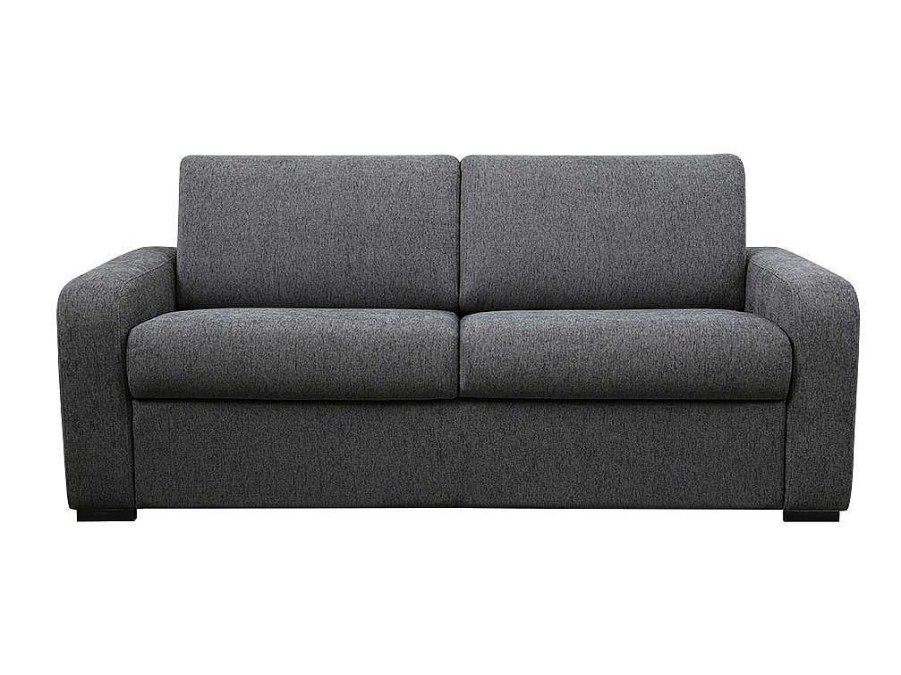 Sofa Cama De Abertura Rapida | Vente-unique Sofa De 4 Lugares Convertivel De Abertura Rapida Em Tecido Antracite Bevis Colchao De 14 Cm