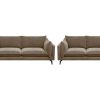 Conjunto De Sofa | Vente-unique Sofa De 3+2 Lugares Em Veludo Kestrel - Bege