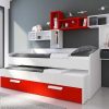 Cama Dupla | Vente-unique Cama Dupla Adams (190 90 Cm)(Vermelho)