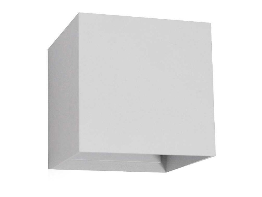 Candeeiro De Parede | OZAIA Aplique Led Aluminio D. 10 Cm X A. 10 Cm Branco - Paisley