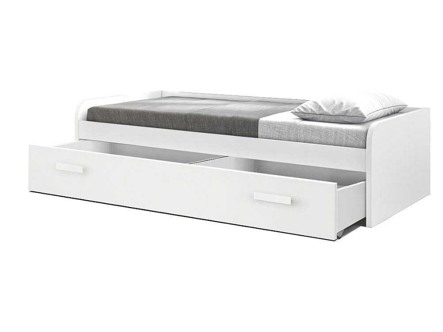 Cama Dupla | Venprodin Cama Gaveta - 90 Cm 54X190X98Cm - Branca