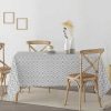 Texteis De Mesa | Purline Toalha De Mesa 100% Algodao Resistente A Nodoas Com Desenho Geometrico Cinzento