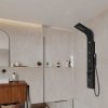 Coluna De Duche | Shower & Design Coluna De Duche Hidromassagem Tyra - Preta - 20*150 Cm