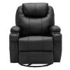 Promocoes Sofas & Poltronas | Vente-unique Poltrona De Massagens Em Pele Sintetica Cor Preto - Silvano