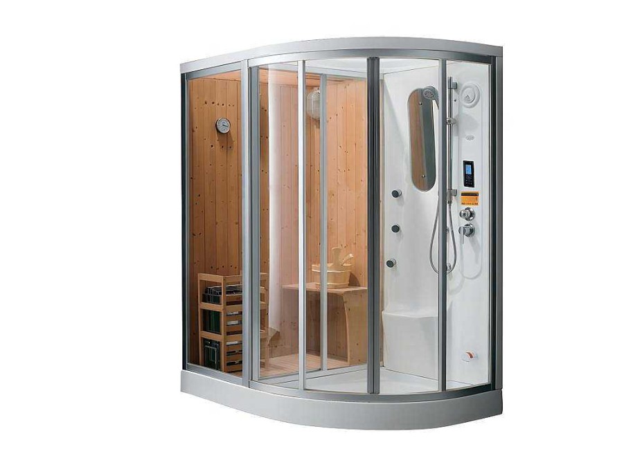 Cabine De Duche | Shower & Design Duche De Canto Spa-Termas-Sauna Haumea - L157 X P110 X A215 Cm Canto Esquerdo