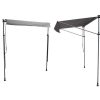 Toldo E Persiana De Exterior | Happy Garden Toldo De Varanda Chene 3 1,2M - Tecido Cinzento E Armacao Cinzenta