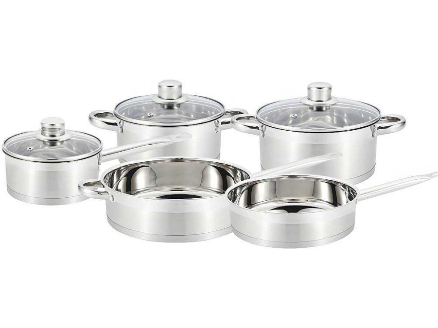 Louca E Utensilios De Cozinha | Vente-unique Trem De Cozinha 8 Pecas Agape - Inox - Cinza Metalizado