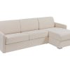 Sofa Cama De Abertura Rapida | Vente-unique Sofa De Canto Convertivel Abertura Rapida E Reversivel Tecido Bege, Cama 140 Cm E Colchao 18 Cm - Calife