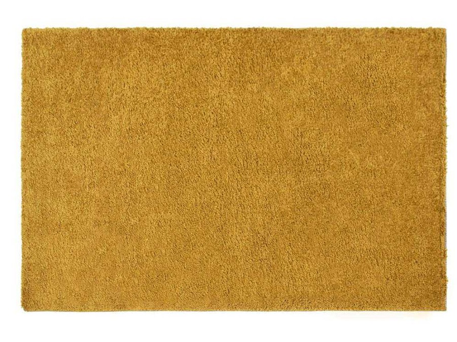 Tapete Shaggy | OZAIA Tapete Felpudo De Pelos Compridos 160 X 230 Cm Amarelo Mostarda - Milinio