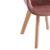 Promocoes Sala | Vente-unique Conjunto De 2 Cadeiras De Crianca Com Apoios De Bracos Em Veludo E Faia Cor-De-Rosa - Poupinette