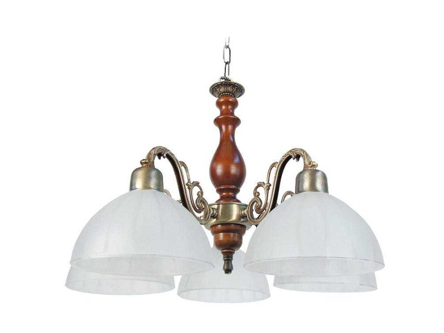 Lustre | TOSEL Lustre Tosel Val D'Isere Vidro Braco Cetim D53 X H80 Cm