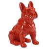 Estatua | OZAIA Estatua De Buldogue Em Resina De C. 27 X L. 16 X A. 32 Cm Cor Vermelho - Doggo