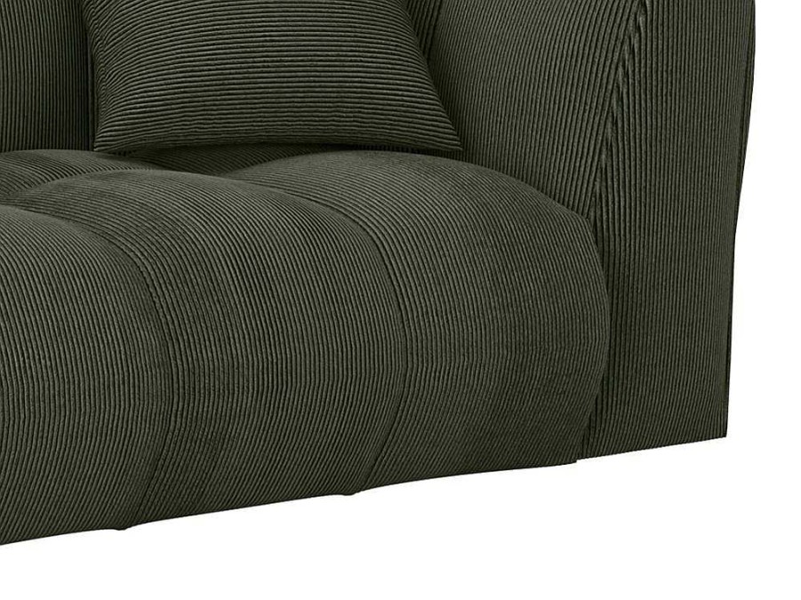 Sofa De 4 Lugares | Maison Céphy Sofa De 4 Lugares Veludo Canelado Verde - Naemia De Maison Cephy