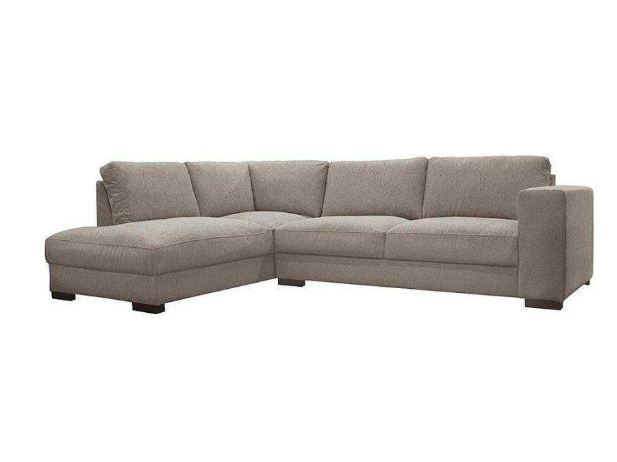 Sofa De Canto | Vente-unique Sofa De Canto Esquerdo Em Tecido Cor Bege - Meseta