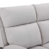 Sofa De Relaxamento Manual | Vente-unique Sofa De 3 Lugares Articulado Em Tecido Bege - Lana