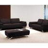 Conjunto De Sofa | Vente-unique Sofa 3+2 Lugares Em Microfibra Castanho - Polka