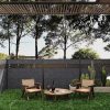Canico E Cerca | EXPERTLAND Paineis De Vedacao Para Enterrar A181 Cm, Kit De 7 Laminas Em Composito Com Decoracao + 2 Postes Antracite - Enola