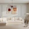 Sofa De Canto | Maison Céphy Sofa De Canto Esquerdo Em Tecido Bege - Julina