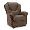 Poltrona Em Pele | Vente-unique Cadeirao 100% Couro De Bufalo Taupe - Adelaide