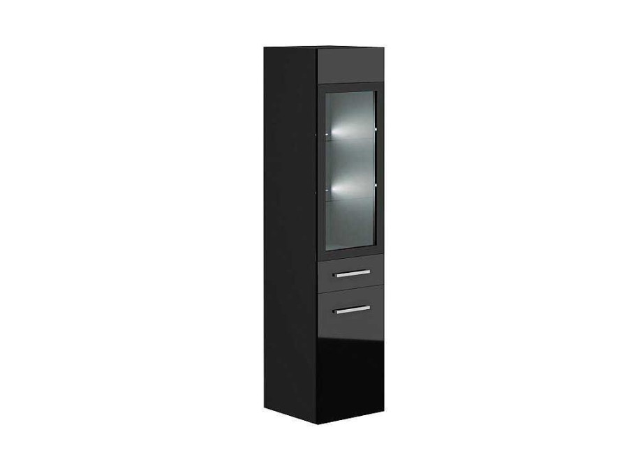 Coluna De Casa De Banho | Vente-unique Coluna De Casa De Banho Sem Leds Preto C30 X L30 X A132 Cm - Laurine