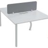 Mobiliario De Escritorio | Workēa Mesa De Escritorio 2 Pessoas Branco C120 Cm, Com Separador - Downtown