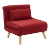 Poltrona Cama | Vente-unique Cadeirao Convertivel Em Tecido Vermelho - Posio