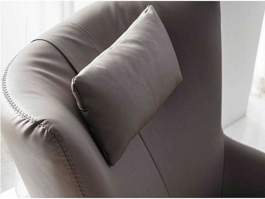 Promocoes Sofas & Poltronas | Angel Cerda Cadeira Giratoria De Couro Sintetico Com Almofada 5044