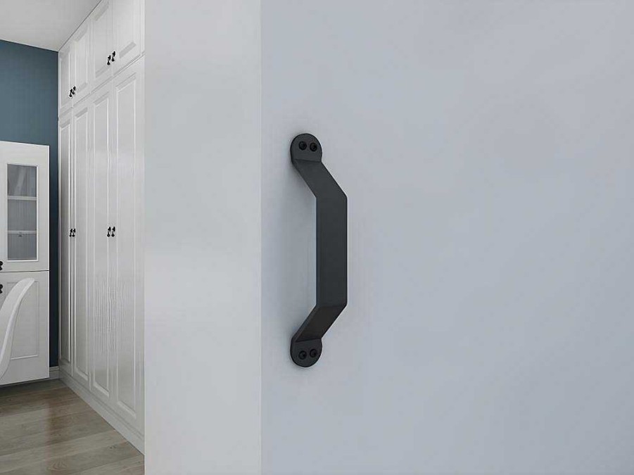 Porta De Correr | Vente-unique Porta De Correr Com Aplique Varin - A. 205 Cm X L. 83 Cm - Mdf + Pvc Branco