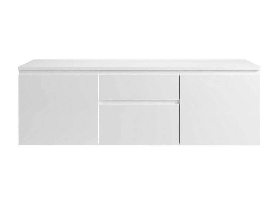 Movel Para Lavatorio | Vente-unique Movel Suspenso Para Colocar Sob O Lavatorio Branco 150 Cm - Jimena Ii