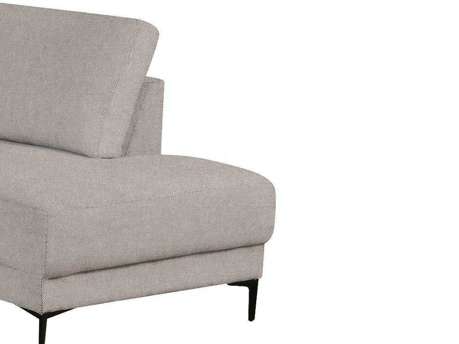 Sofa Panoramico | Vente-unique Sofa De Canto Esquerdo Panoramico Em Tecido Cinzento - Aselio