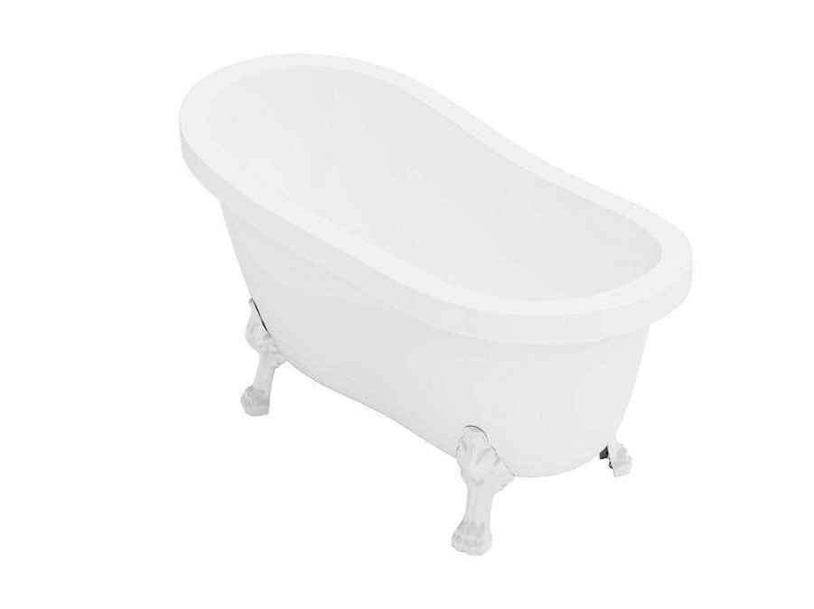 Banheira Com Pes | Shower & Design Banheira Classica Oval Estilo Retro De 171 L Dimensoes 145 X 74 X 77 Cm Com Pes Pata De Leao Brancos - Nisos