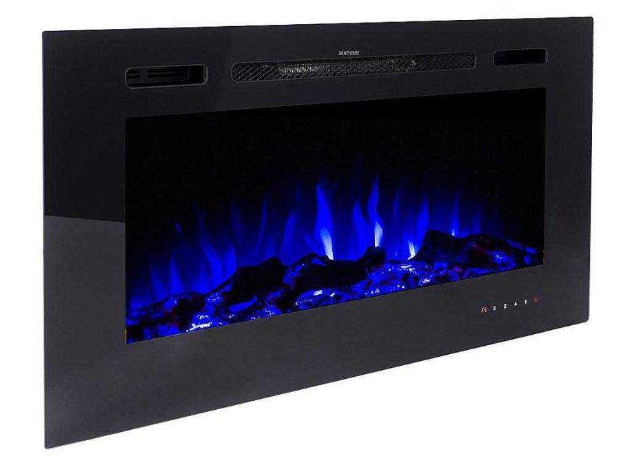 Lareira Eletrica | FLAMATECH Lareira Eletrica De Parede De C101,6 X L14 X A54,4 Cm Cor Preto - Calbuco