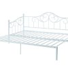 Cama Dupla | Vente-unique Cama Dupla 2X90X200 Ou 180X200 Cm Em Metal Branco - Sebille