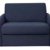 Poltrona Cama | Vente-unique Poltrona Rapidamente Convertivel Em Cama De 70 Cm Em Tecido Azul - Nadoa