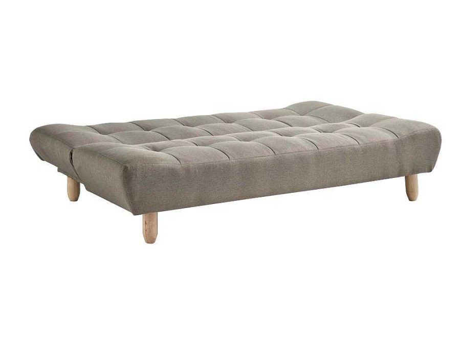 Sofa Cama Clic-Clac E Dobravel | Vente-unique Sofa Modular Convertivel Tecido Taupe - Esteban