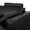 Sofa Panoramico | LINEA SOFA Grande Sofa De Canto Panoramico 7 Lugares Pele De Qualidade Superior Preto - Canto Direito - Donatello Ii