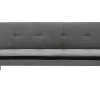 Sofa Cama Clic-Clac E Dobravel | Vente-unique Sofa Cama Clic Clac Em Tecido Cinzento E Faixa Em Preto - Skala