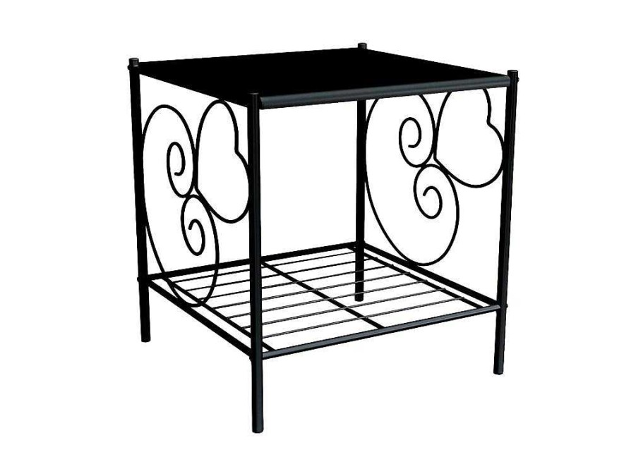 Movel Para Quarto De Criancas | Vente-unique Cabeceira Vivian 1 Mesinha - Metal - Preto