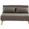 Sofa De 2 Lugares | Vente-unique Sofa De 2 Lugares Convertivel Em Tecido - Taupe Posio