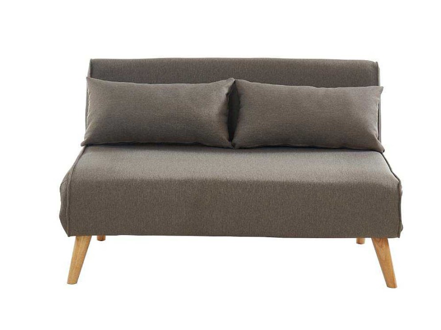 Sofa De 2 Lugares | Vente-unique Sofa De 2 Lugares Convertivel Em Tecido - Taupe Posio