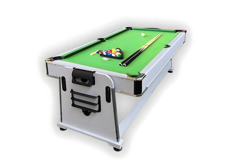 Jogo De Interior | ELITESHOPPING Mesa De Bilhar 7 Pes Multijogo Verde Air Hockey + Ping Pong - Stark White