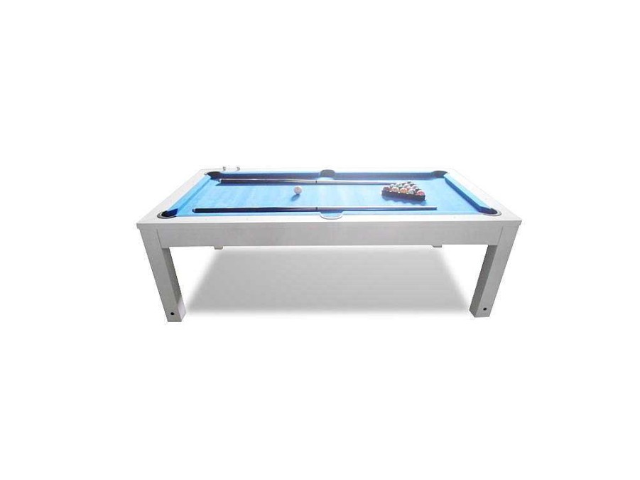 Mesa De Jantar | Vente-unique Mesa Convertivel - Mesa De Bilhar Snooker - Altura Ajustavel - 207*114*79 Cm