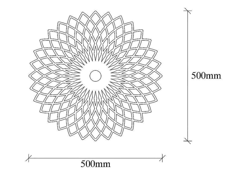 Promocoes Decoracao | OZAIA Aplique De Parede Em Metal De D. 50 Cm Cor Preto - Folina