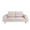 Sofa De 2 Lugares | Angel Cerda Sofa De 2 Lugares Em Couro E Pernas De Aco Preto 6141