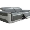 Sofa De Relaxamento Eletrico | Vente-unique Sofa De 3 Lugares Articulado Eletrico Tecido Cinzento-Escuro - Orietto