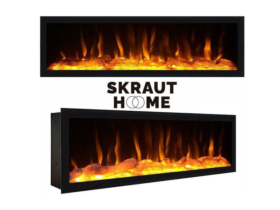 Movel De Tv | Skraut Home Movel De Tv, 160, Para Televisores Ate 65", Lareira Electrica Xxl, Design Industrial, Preto