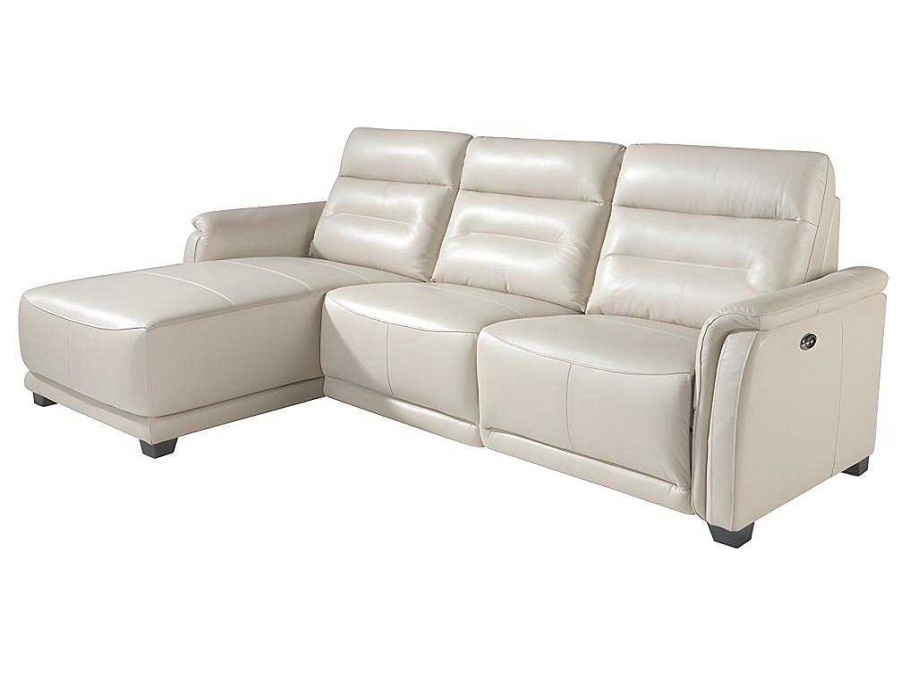 Promocoes Sofas & Poltronas | Angel Cerda Sofa Chaise Longue Em Couro E Com Relax 6155